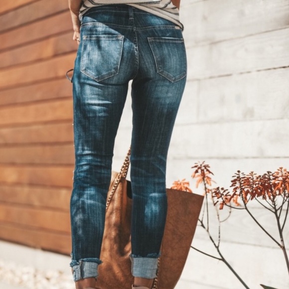 LAST ONEKanCan Distressed Perfect Fit Skinny Jeans - Picture 3 of 6